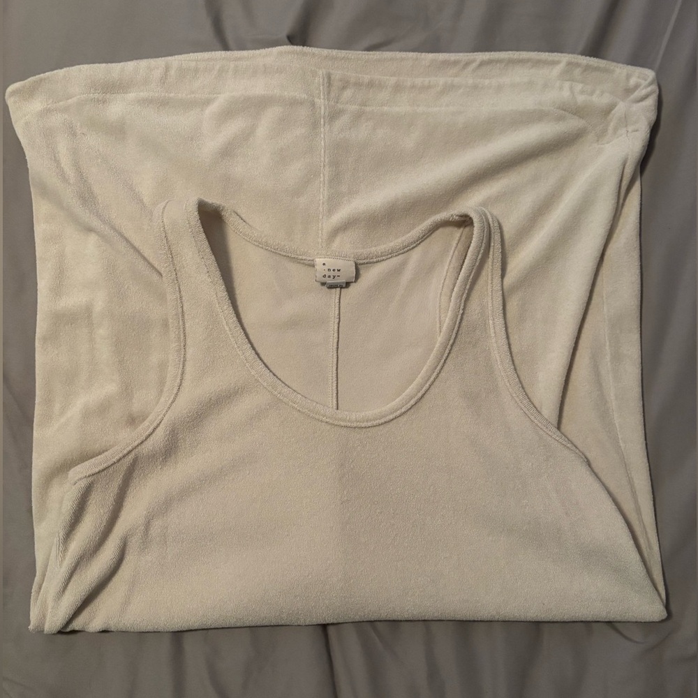 Beige Mini Dress/Beach Coverup